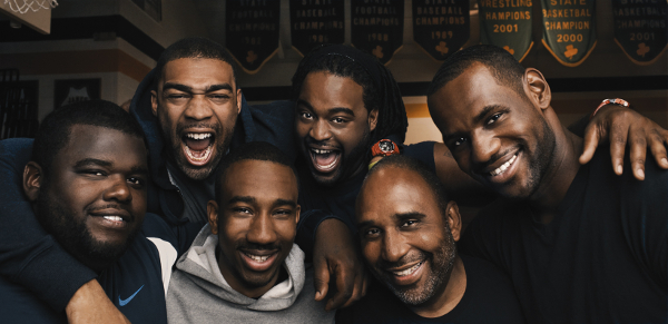 Sian Cotton, Romeo Travis, Dru Joyce III, Willie McGee, Coach Dru Joyce II, LeBron James